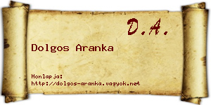Dolgos Aranka névjegykártya
